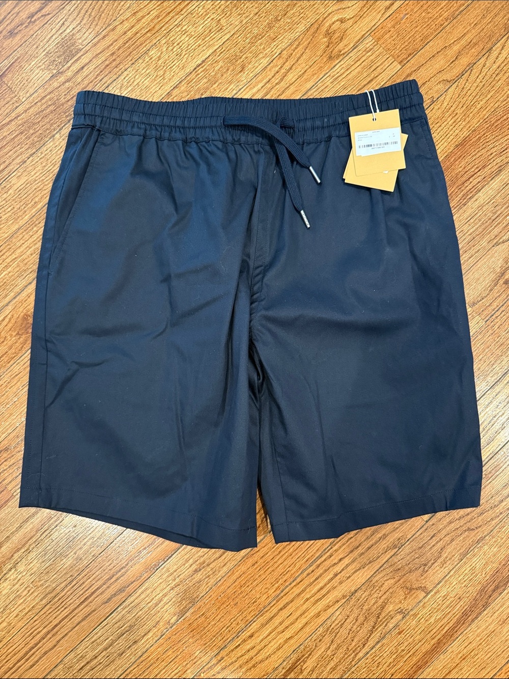 Sandro Men's Navy Elastic-Waist Flat Front Shorts